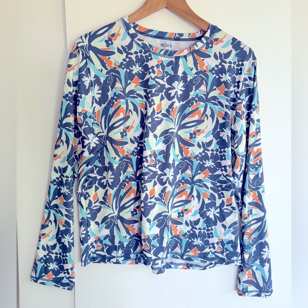 ROXY Floral Long Sleeve Swim Shirt